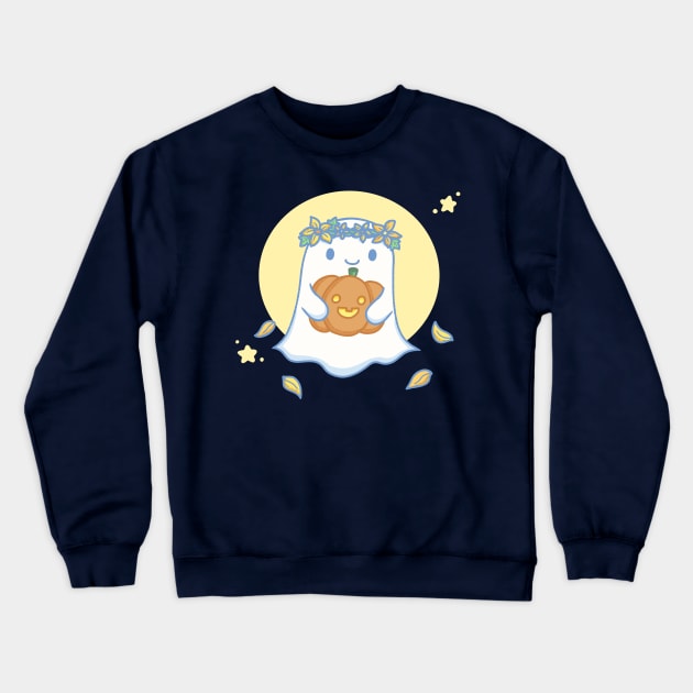 Pumpkin Patch Ghost Crewneck Sweatshirt by KammyBale